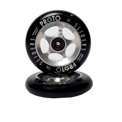 Колеса Proto Slider 110 мм Black/Silver для трюкового самоката