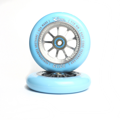 Колеса River Glide 110 мм Juzzy Carter Blue/Raw для трюкового самоката