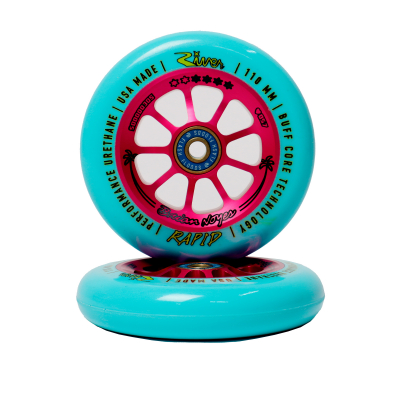 Колеса River Rapid 110 мм Brian Noyes Teal/Pink для трюкового самоката