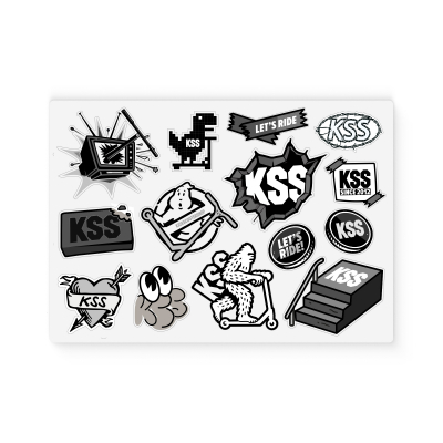 Наклейки KSS Монохром