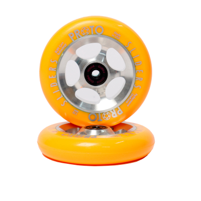 Колеса Proto Slider Starbright 110 мм Orange/Silver для трюкового самоката