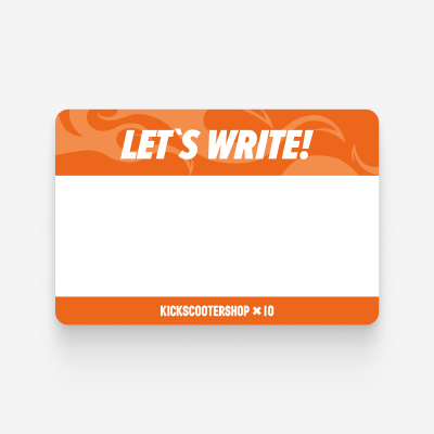 Наклейка Lets Write Оранжевая