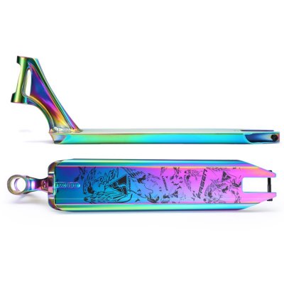 Доска Fasen Raven Oil Slick 508x113 для трюкового самоката