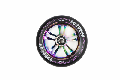 Колесо AO Quadrum 10-Star 100 мм Black/Burntpipe для трюкового самоката